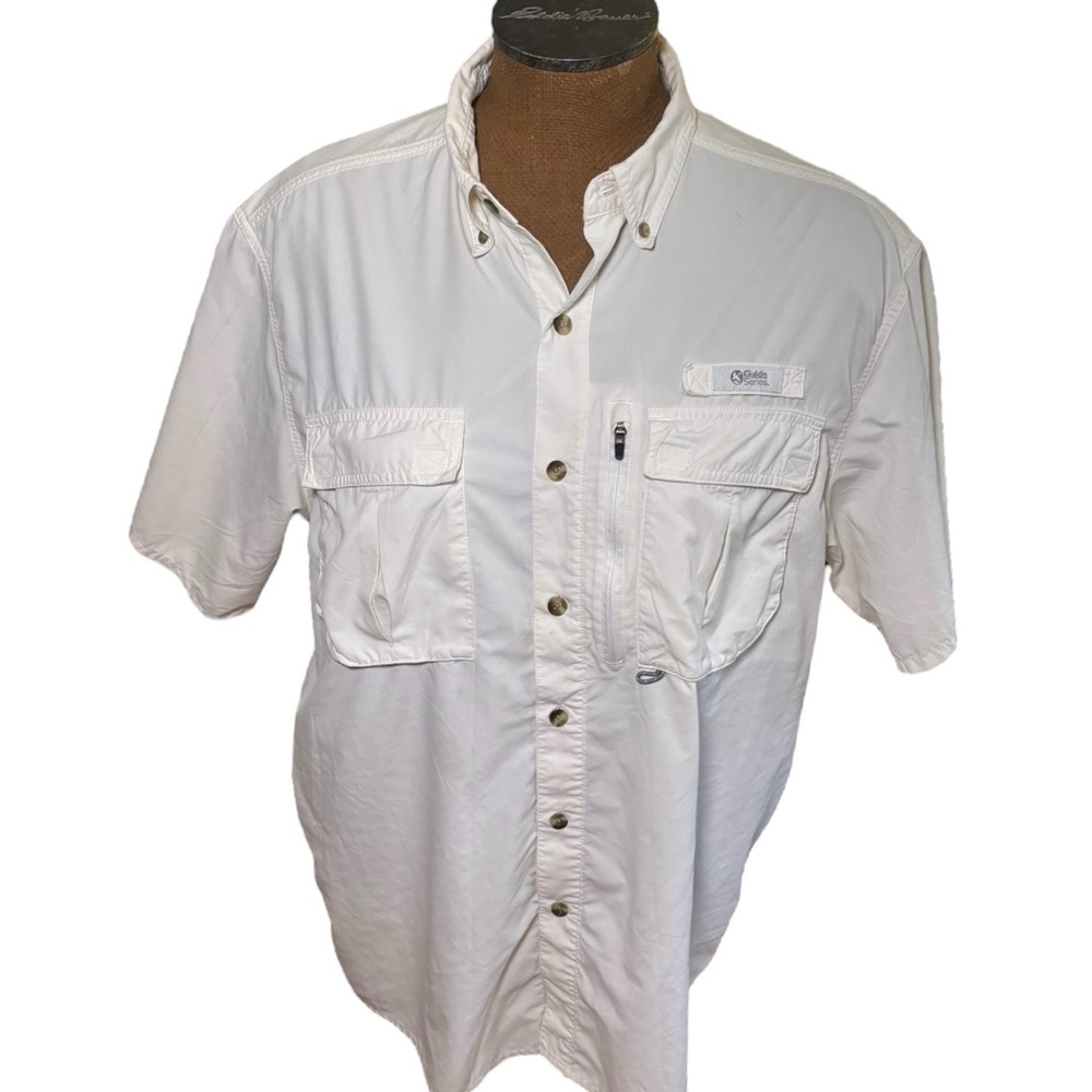 Gander Mountain Guide Series White Button Down Fishing Shirt Size L